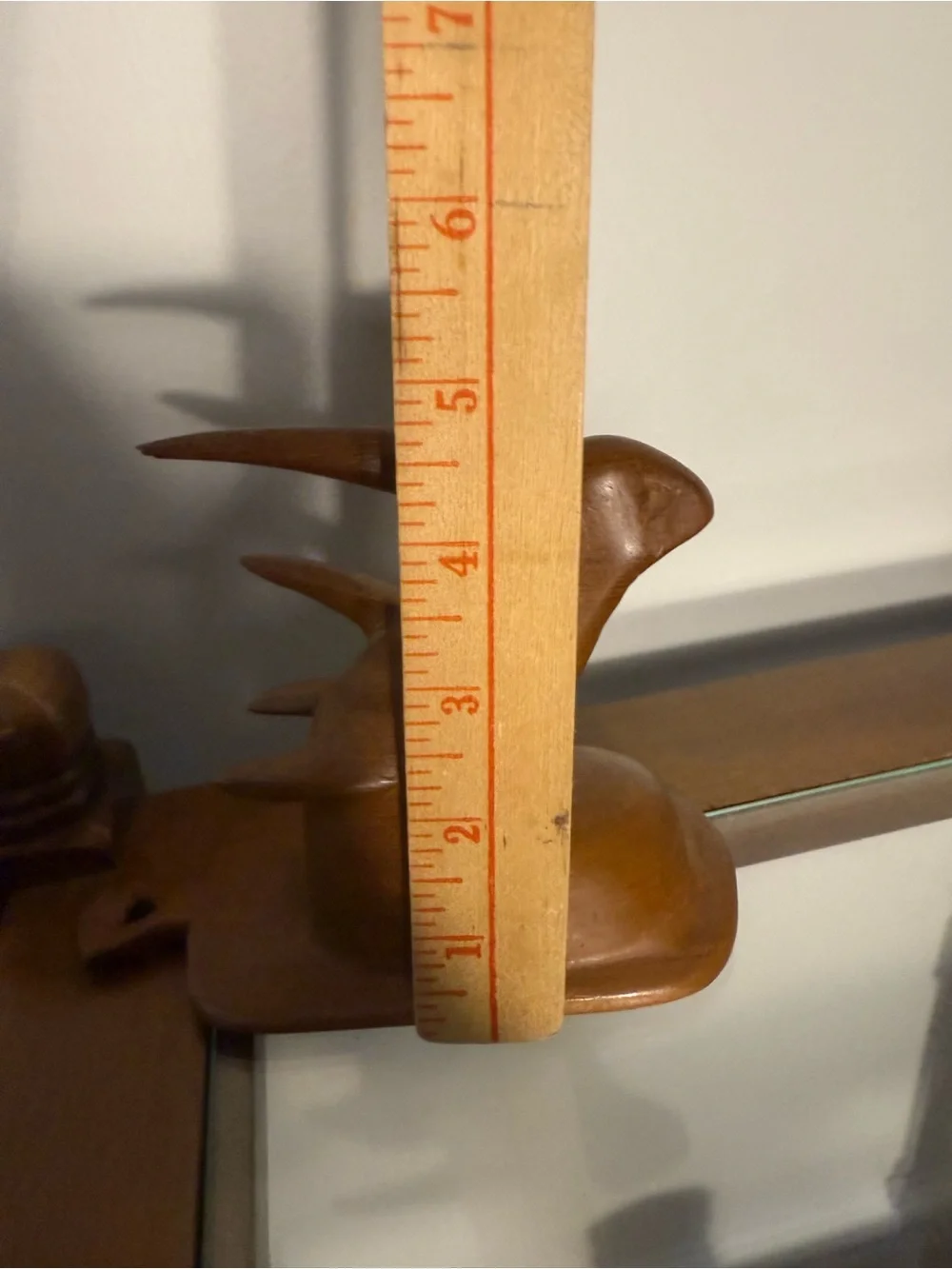 Wooden Rhinoceros Wall Plaque Key Mount